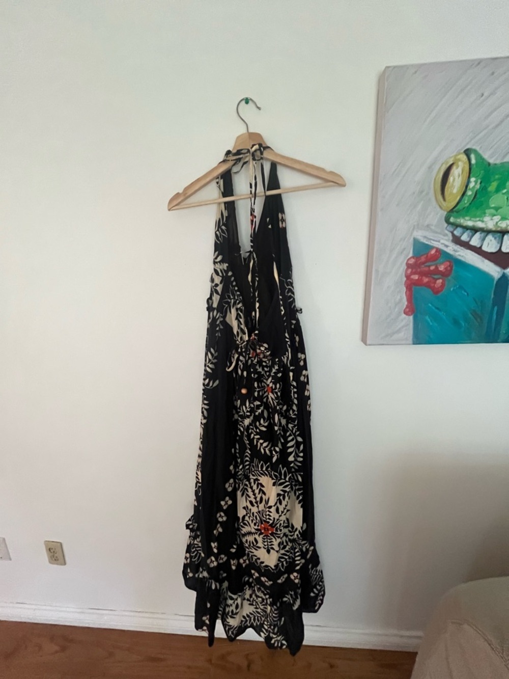 Chepé 100% cotton Boho halter neck open back dress- Medium - Picture 7 of 14